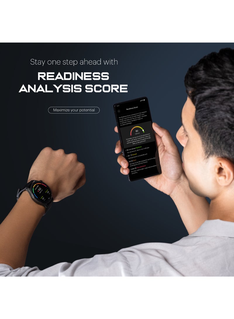 Noise - Origin Smart Watch Smoothest Ui Experience (New Nebula Ui) & En 1 Processor, 1.46 Apexvision Amoled Display, Stainless Steel, Contour-Cut Design, Fitness Age, Fast Charging Jet Black - Image 1