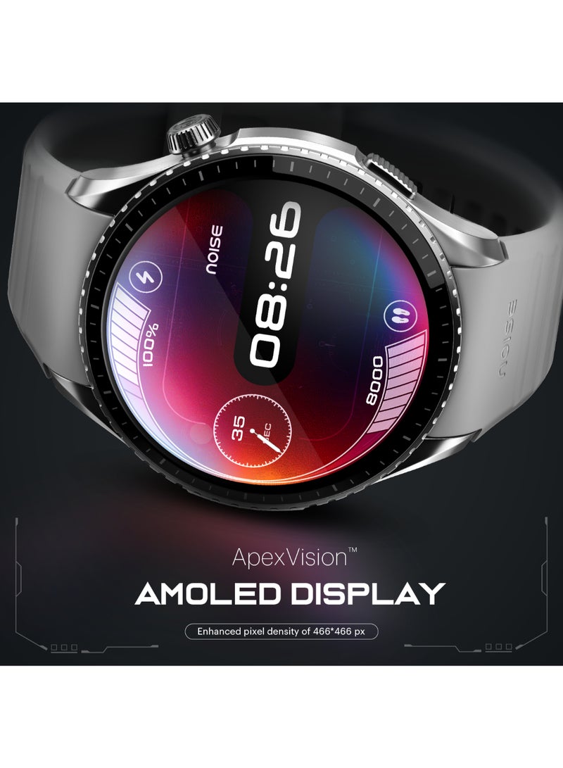Noise - Origin Smart Watch Smoothest Ui Experience (New Nebula Ui) & En 1 Processor, 1.46 Apexvision Amoled Display, Stainless Steel, Contour-Cut Design, Fitness Age, Fast Charging Jet Black - Image 1