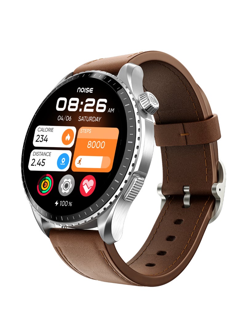 Noise Origin Smart Watch Smoothest Ui Experience (New Nebula Ui) & En 1 Processor, 1.46 Apexvision Amoled Display, Stainless Steel, Contour-Cut Design, Fitness Age, Fast Charging Classic Brown - Image 1