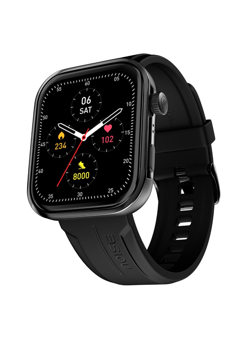 Noise Colorfit Pro 5 Max 1.96" Amoled Display Smart Watch, Bt Calling, Post Training Workout Analysis, Vo2 Max, Rapid Health, 5X Faster Data Transfer Jet Black - Image 1