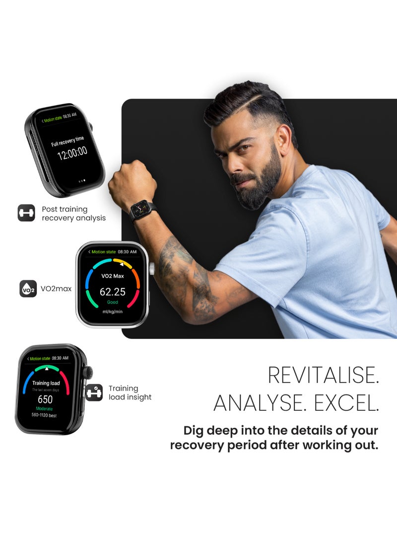 Noise Colorfit Pro 5 Max 1.96" Amoled Display Smart Watch, Bt Calling, Post Training Workout Analysis, Vo2 Max, Rapid Health, 5X Faster Data Transfer Jet Black - Image 4