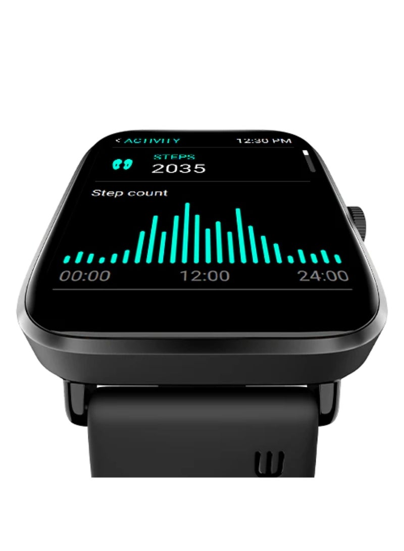 Noise - Colorfit Pro 4 Alpha 1.78" Amoled Display, Bluetooth Calling Smart Watch, Functional Crown, Metallic Build, Intelligent Gesture Control, Instacharge Jet Black - Image 1