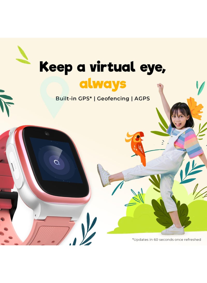 Noise Explorer Kids Smart Watch With Gps Tracking, 2-Way Video & Voice Calling, Safe Zone Alert, School Mode, Sos, Habit Formation, App For Parents Wonder Pink  - Image 3