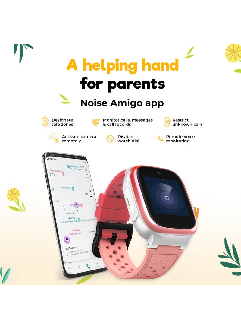 Noise Explorer Kids Smart Watch With Gps Tracking, 2-Way Video & Voice Calling, Safe Zone Alert, School Mode, Sos, Habit Formation, App For Parents Wonder Pink  - Image 5