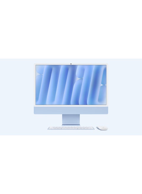24-inch iMac with Retina 4.5K Display, M4 Chip 8-Core CPU 8-Core GPU Processor/16GB RAM/256GB SSD/macOS English/Arabic Blue