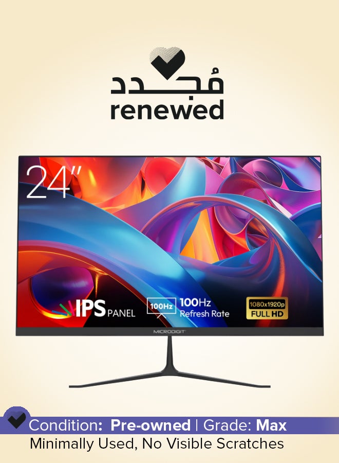ميكرو ديجيت مجدد - شاشة IPS HDMI بحجم 24 بوصة بدقة Full HD (1920/1080) 100Hz - Image 1