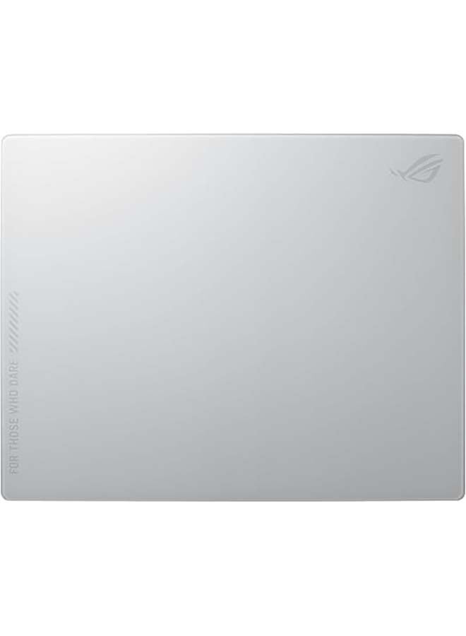 أسوس وسادة ماوس للألعاب ROG Moonstone Ace L زجاج مقسى، انزلاق فائق السرعة، تصميم يقلل الضوضاء، زجاج مقسى 9H، مقاومة للصدمات والخدوش، قاعدة سيليكون مضادة للانزلاق، 500 x 400 مم، 90MP03L0-BPUA10 - Image 1