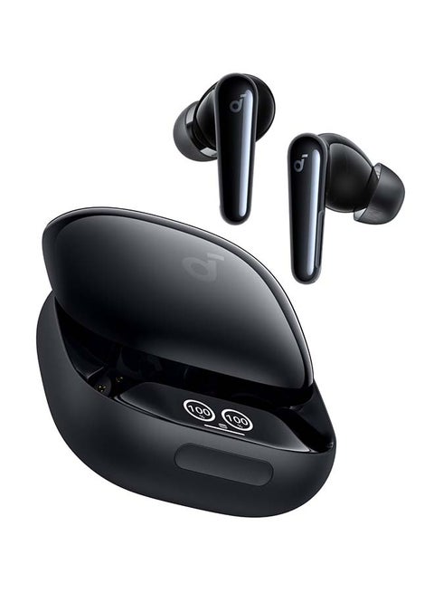 Liberty 4 Pro by Anker, Noise Cancelling Wireless Earbuds, 7-Sensor and Real-Time Adaptive Noise Cancelling, 2× Faster Charging, Studio-Level Hi-Fi Music, Clear Calls with 6 Mics And AI - Black