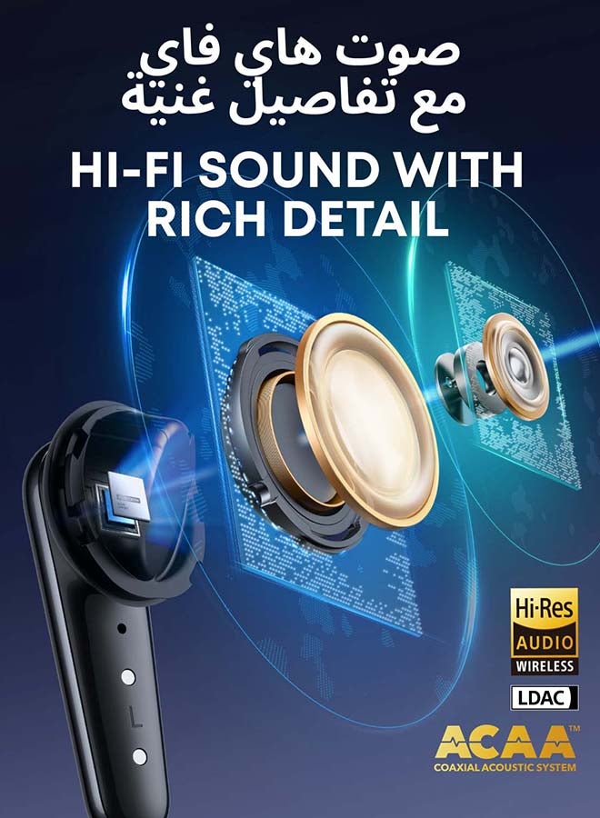 Soundcore - Liberty 4 Pro by Anker, Noise Cancelling Wireless Earbuds, 7-Sensor and Real-Time Adaptive Noise Cancelling, 2× Faster Charging, Studio-Level Hi-Fi Music, Clear Calls with 6 Mics And AI - Black - Image 1