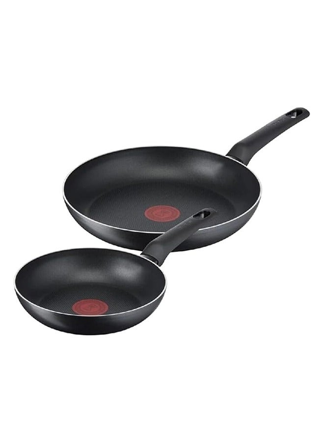 Tefal 2 pieces  set TEFAL Performance Plus  Non-Stick  Thermo-Signal Heat Indicator  Safe Pans  All Stovetops Including Induction Made in France  2 Years Warranty  G3019032  Black 22/28 cm Black 28cm 