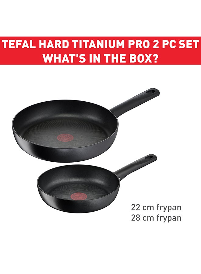 Tefal - TEFAL Performance Plus 2 pc set | frypans 22/28 cm | Non-Stick | Thermo-Signal Heat Indicator | Safe Pans | All Stovetops Including Induction | Black | Made in France | 2 Years Warranty | G3019032 Black 22/28 cmcm - Image 1