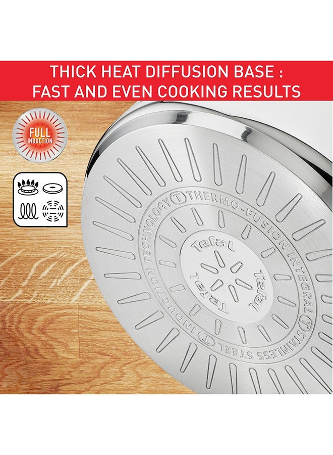 تيفال - TEFAL قدر Intuition XL | 36 سم | الفولاذ المقاوم للصدأ 18/10 عالي الجودة | حجم XL | مقابض قوية | غطاء زجاجي | طنجرة للطهي بالحث | ضمان لمدة سنتين | B8647504 XLسم - Image 1