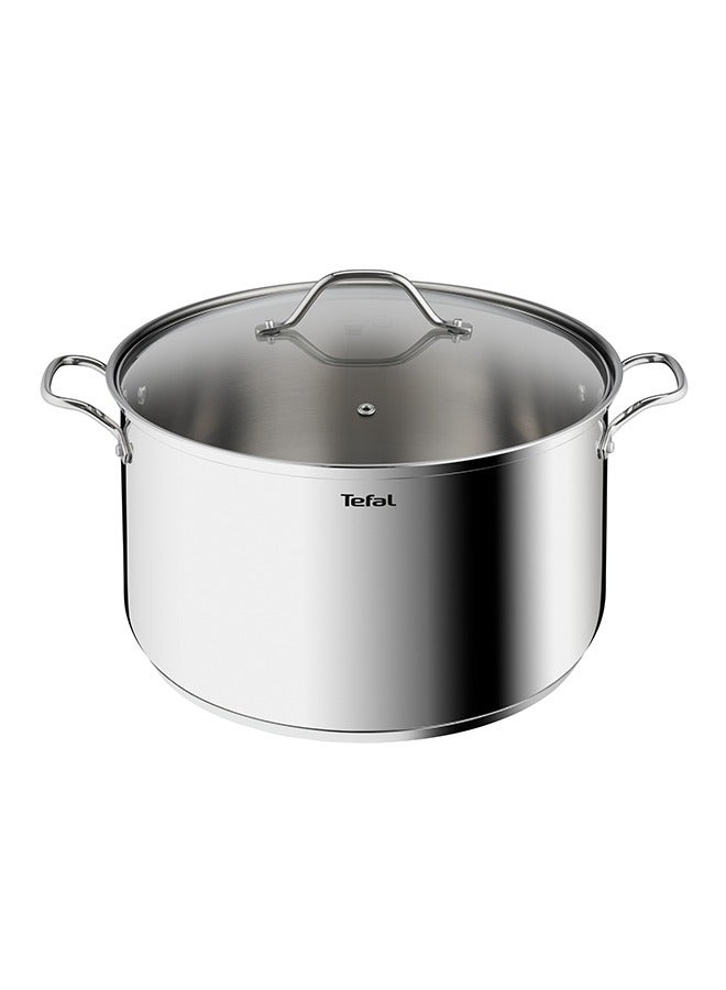 تيفال TEFAL قدر Intuition XL | 32 سم | الفولاذ المقاوم للصدأ 18/10 عالي الجودة | حجم XL | مقابض قوية | غطاء زجاجي | طنجرة للطهي بالحث | ضمان لمدة سنتين | B8647404 XLسم  - Image 1