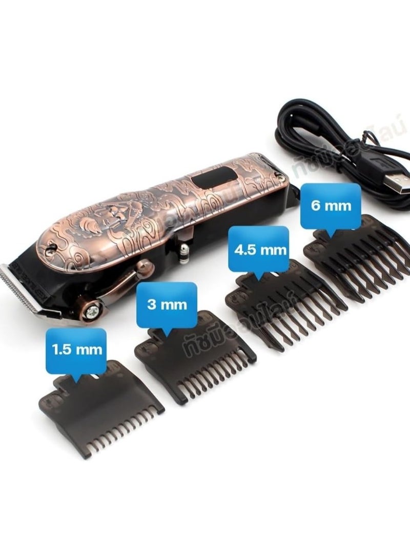 كيمي Km-2623 Cordless Electric Shaver for Men Professional LCD Display 0mm Bald Beard Hair Trimmer for Men USB Rechargeable Clipper - Image 1