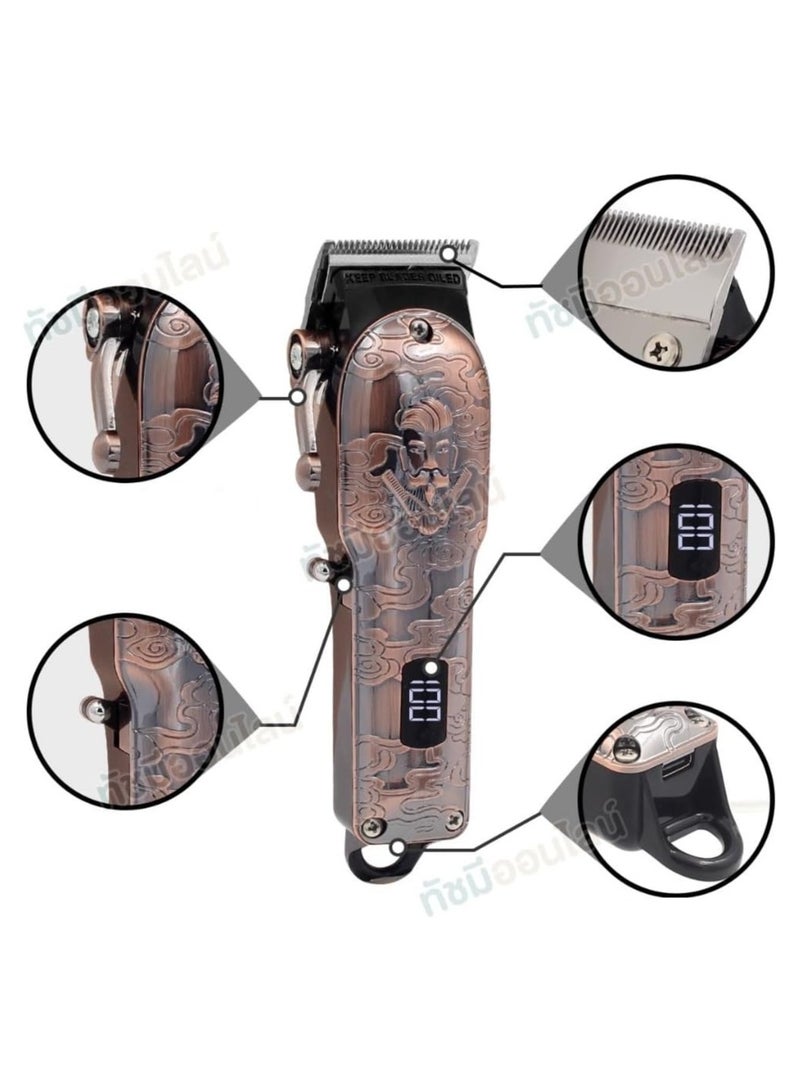 كيمي Km-2623 Cordless Electric Shaver for Men Professional LCD Display 0mm Bald Beard Hair Trimmer for Men USB Rechargeable Clipper - Image 3