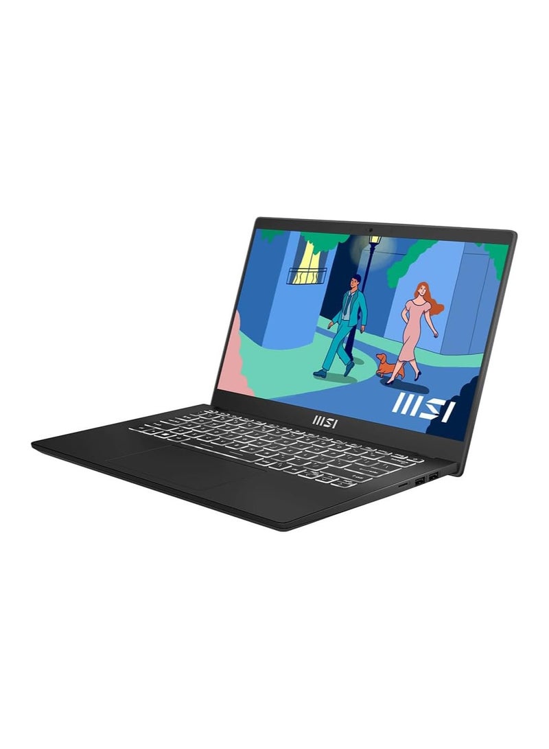 MSI - MSI MODERN 14 C12MO Alder Lake i3-1215U-RAM 8GB ,256 GB , UHD , 14″ FHD – BLACK English/Arabic BLACK - Image 1