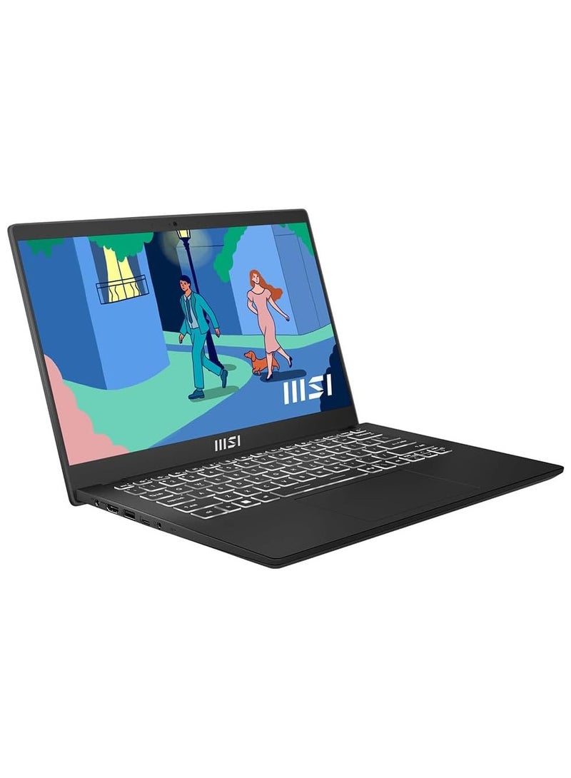 MSI - MSI MODERN 14 C12MO Alder Lake i3-1215U-RAM 8GB ,256 GB , UHD , 14″ FHD – BLACK English/Arabic BLACK - Image 1