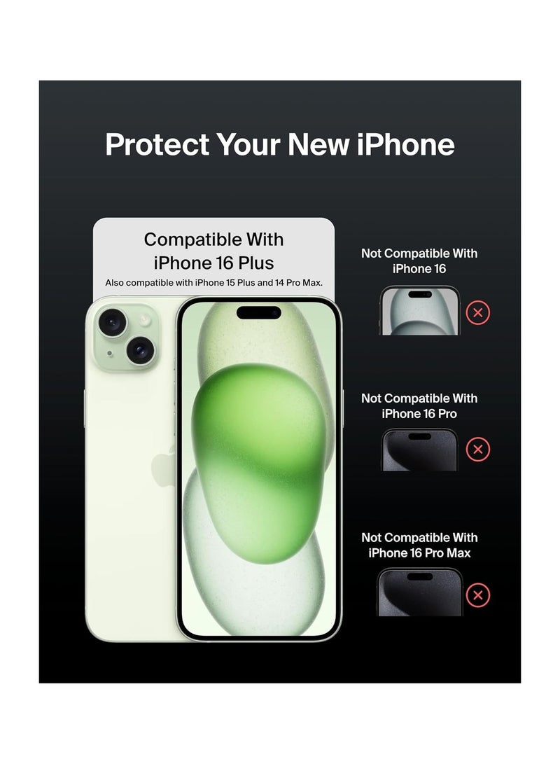 belkin ScreenForce TemperedGlass Treated Screen Protector for iPhone 15 Plus, Slim, Crystal Clear, Scratch-Resistant Tempered Glass Film, Includes Easy Align Tray for Bubble Free Application Clear - Image 2