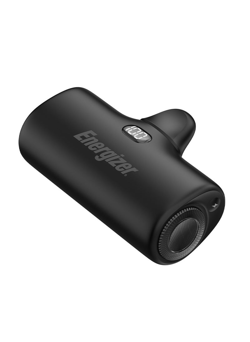 Energizer - 4600 mAh Ultimate Clip Power Bank with Built-in USB-C Connector, 4600mAh Portable Charger 22.5W, for iPhone 16/16 Plus/16 Pro/16 Pro Max, Samsung S24/23 Series, iPad Pro/Air, AirPods, LCD Display Black - Image 1
