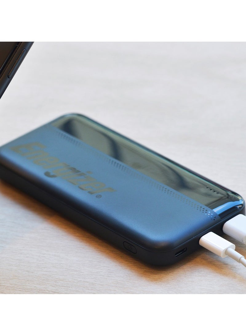 Energizer 10000 mAh 15W Max Rapid Charging Power Bank With Dual USB-C Outputs, and One USB-A Output, USB-C Input, Black  - Image 3