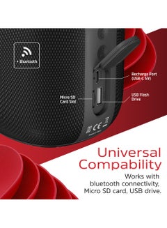 Energizer BTS-081 Waterproof Portable Bluetooth Speaker, RGB Party Light, IPX65, FM Feature, Power Bank Function, 8W Black  - Image 3