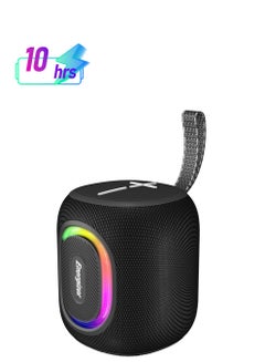 Energizer BTS-081 Waterproof Portable Bluetooth Speaker, RGB Party Light, IPX65, FM Feature, Power Bank Function, 8W Black  - Image 1