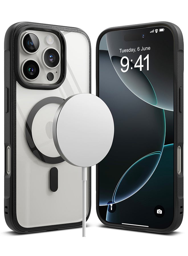 Ringke Fusion Bold Magnetic For iPhone 16 Pro Max Case Cover Firm Grip Frame Anti-Fingerprint Frosted Hard Back Shockproof Bumper Phone Cover - Black - Image 1