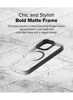 Ringke Fusion Bold Magnetic For iPhone 16 Pro Max Case Cover Firm Grip Frame Anti-Fingerprint Frosted Hard Back Shockproof Bumper Phone Cover - Black  - Image 3