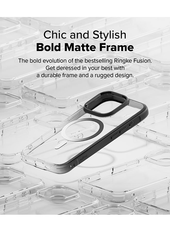 Ringke Fusion Bold Magnetic For iPhone 16 Pro Max Case Cover Firm Grip Frame Anti-Fingerprint Frosted Hard Back Shockproof Bumper Phone Cover - Black - Image 3