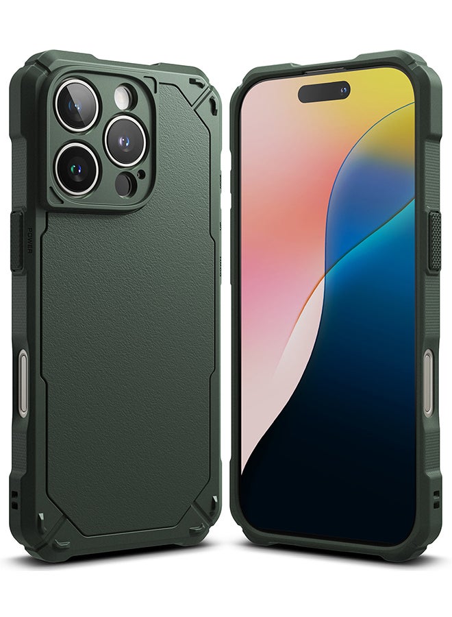 Ringke Rugged Gear For iPhone 16 Pro Max Case For MagSafe, Prevents Oily Smudges Non-Slip Enhanced Grip Protective Phone Cover - Dark Green - Image 1