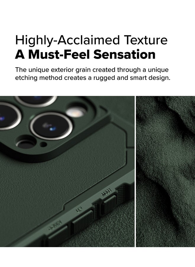 Ringke Rugged Gear For iPhone 16 Pro Max Case For MagSafe, Prevents Oily Smudges Non-Slip Enhanced Grip Protective Phone Cover - Dark Green - Image 5