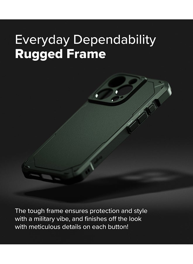 Ringke Rugged Gear For iPhone 16 Pro Max Case For MagSafe, Prevents Oily Smudges Non-Slip Enhanced Grip Protective Phone Cover - Dark Green - Image 4