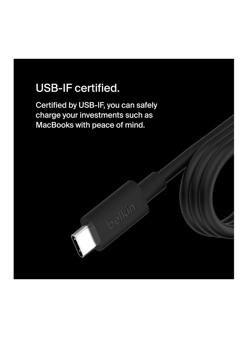 belkin Connect 100W USB-C Core GaN Power Adapter, Fast-Charging Adapter with Universal USB-C Compatibility, 100W Power Delivery, UK and EU Power Cords for Gaming, MacBook, PC Laptops, And Chromebook Black  - Image 5