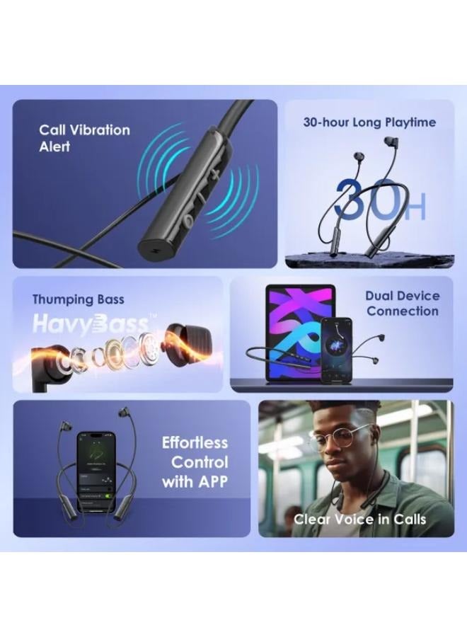 أورايمو Necklace Lite OEB-311 Bluetooth Neckband Wireless in Ear Earphones - black  - Image 4
