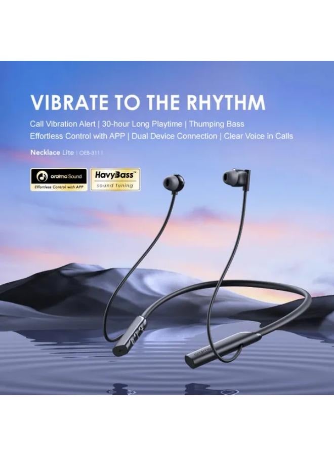 أورايمو Necklace Lite OEB-311 Bluetooth Neckband Wireless in Ear Earphones - black  - Image 2