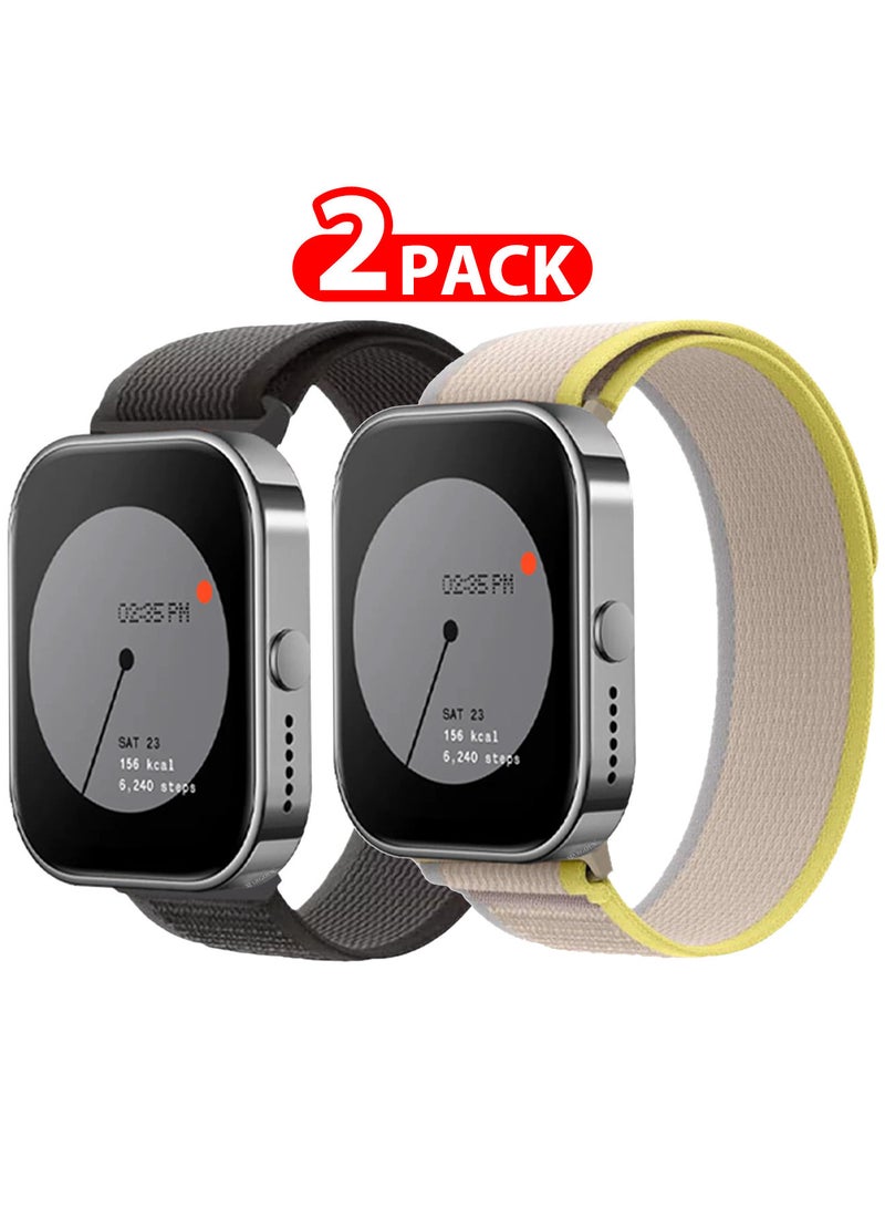 MARGOUN - ( for Nothing Watch Pro ) 2 Pack, Trail Loop Band, Braided Elastic Weave Sport Strap, Nylon Sport Loop Bands for Men Women multicolour6 - Image 1