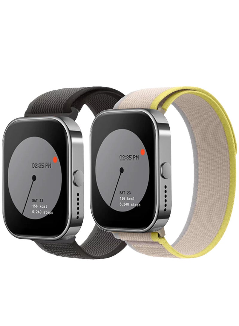 MARGOUN - ( for Nothing Watch Pro ) 2 Pack, Trail Loop Band, Braided Elastic Weave Sport Strap, Nylon Sport Loop Bands for Men Women multicolour6 - Image 1