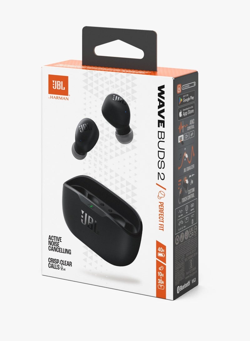 JBL Wave Buds 2 True Wireless Noise Cancelling Earbuds Black  - Image 5