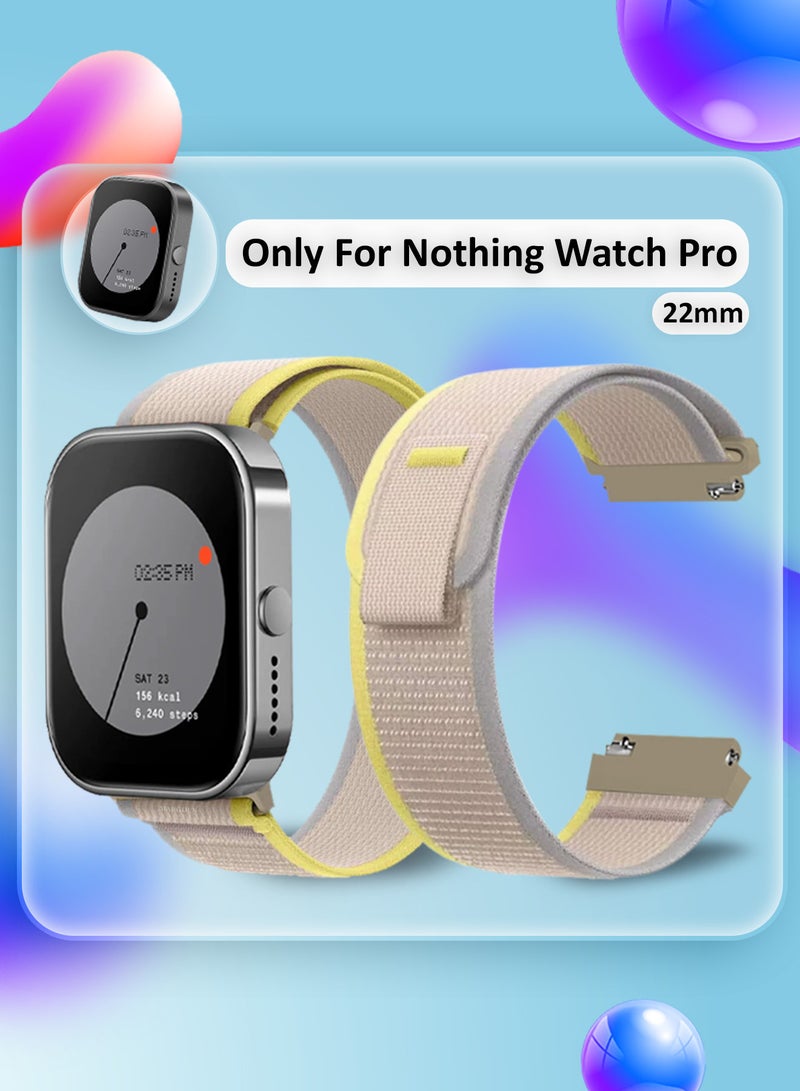 MARGOUN - ( for Nothing Watch Pro ) Trail Loop Band, Braided Elastic Weave Sport Strap, Nylon Sport Loop Bands for Men Women Light Grey - Image 1