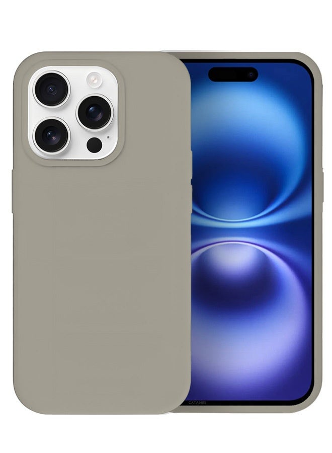 MARGOUN 3Packs Case Cover for Apple iPhone 16 Pro, Slim Silicone Case, Full Covered Anti Scratch Shockproof Protective Cover with Two Screen Protectors Beige - Image 2