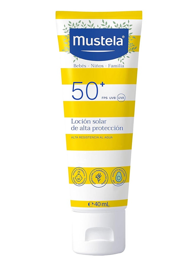 موستيلا Mustela Very High Protection Sun Lotion SPF 50+ 40ml  - Image 1