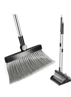 Home Care Brooms And Stand Up Dust Pan Sets Home Cleaning With Long Handle Broom And Dustpan  - Image 1