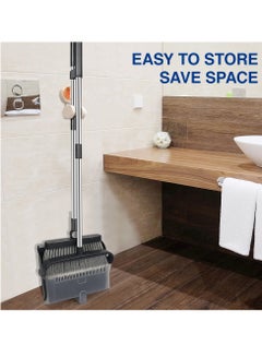 Home Care Brooms And Stand Up Dust Pan Sets Home Cleaning With Long Handle Broom And Dustpan  - Image 3
