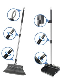 Home Care Brooms And Stand Up Dust Pan Sets Home Cleaning With Long Handle Broom And Dustpan  - Image 5