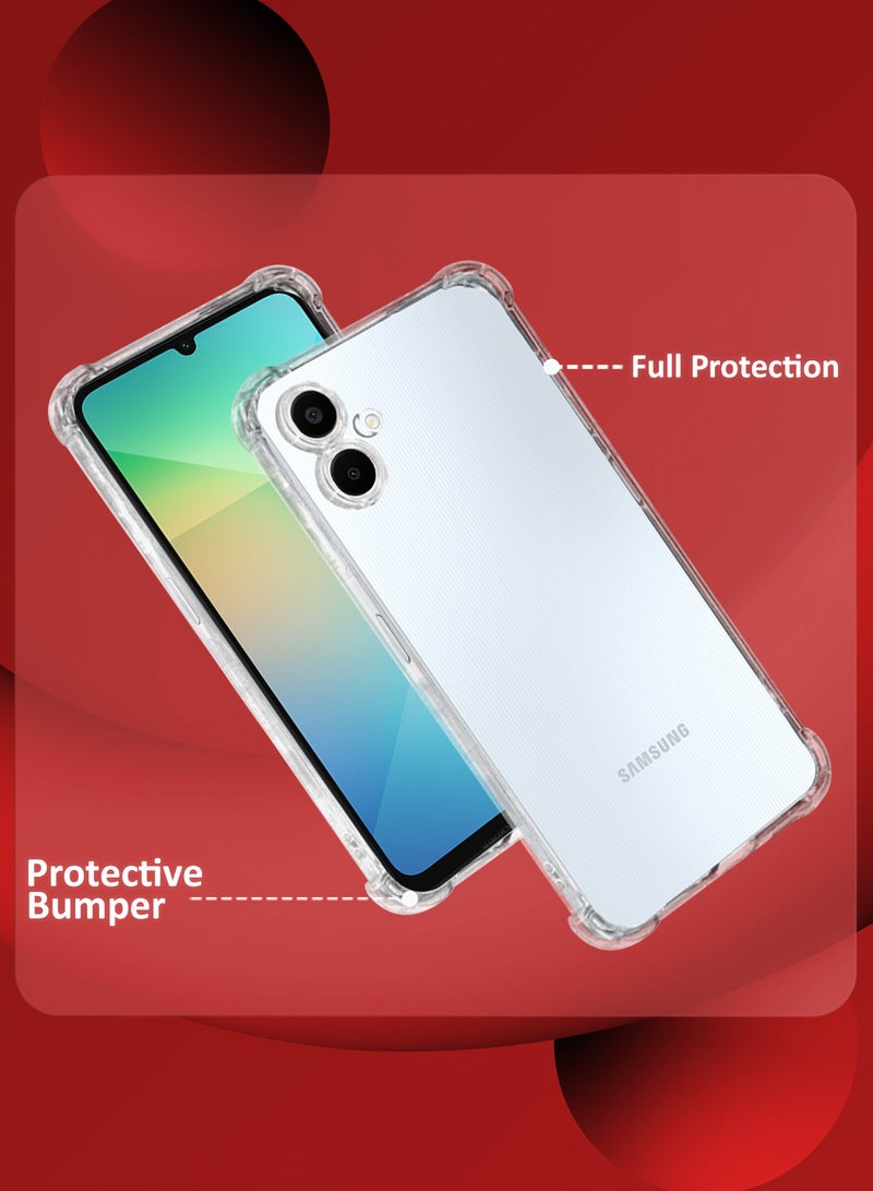 MARGOUN ( for Samsung Galaxy A06 ) 2 Pack, TPU Case and Screen Protector, Military-Grade Shockproof, Ultra-Thin, Drop-Proof Case Cover / Clear Colour Clear - Image 2