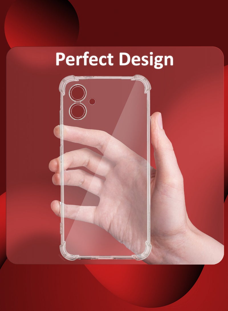 MARGOUN ( for Samsung Galaxy A06 ) 2 Pack, TPU Case and Screen Protector, Military-Grade Shockproof, Ultra-Thin, Drop-Proof Case Cover / Clear Colour Clear - Image 4