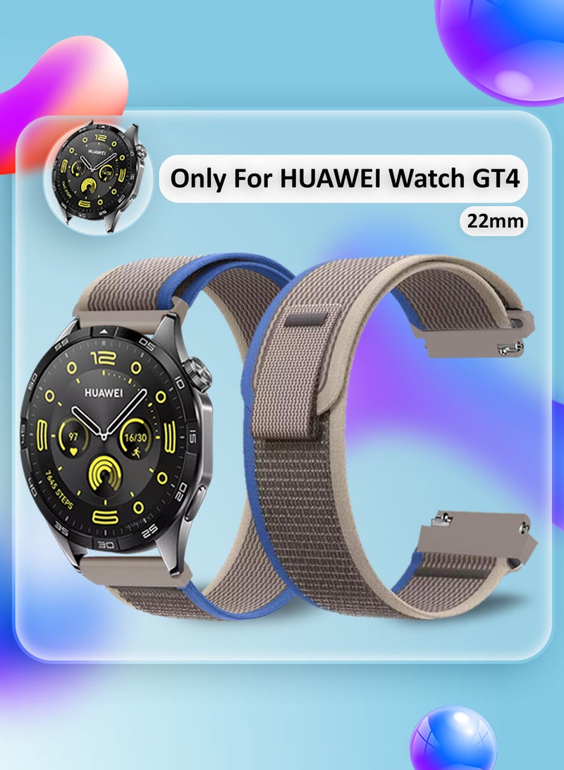 MARGOUN ( for Huawei Watch GT4 ) Trail Loop Band, Braided Elastic Weave Sport Strap, Nylon Sport Loop Bands for Men Women Light Grey - Image 2