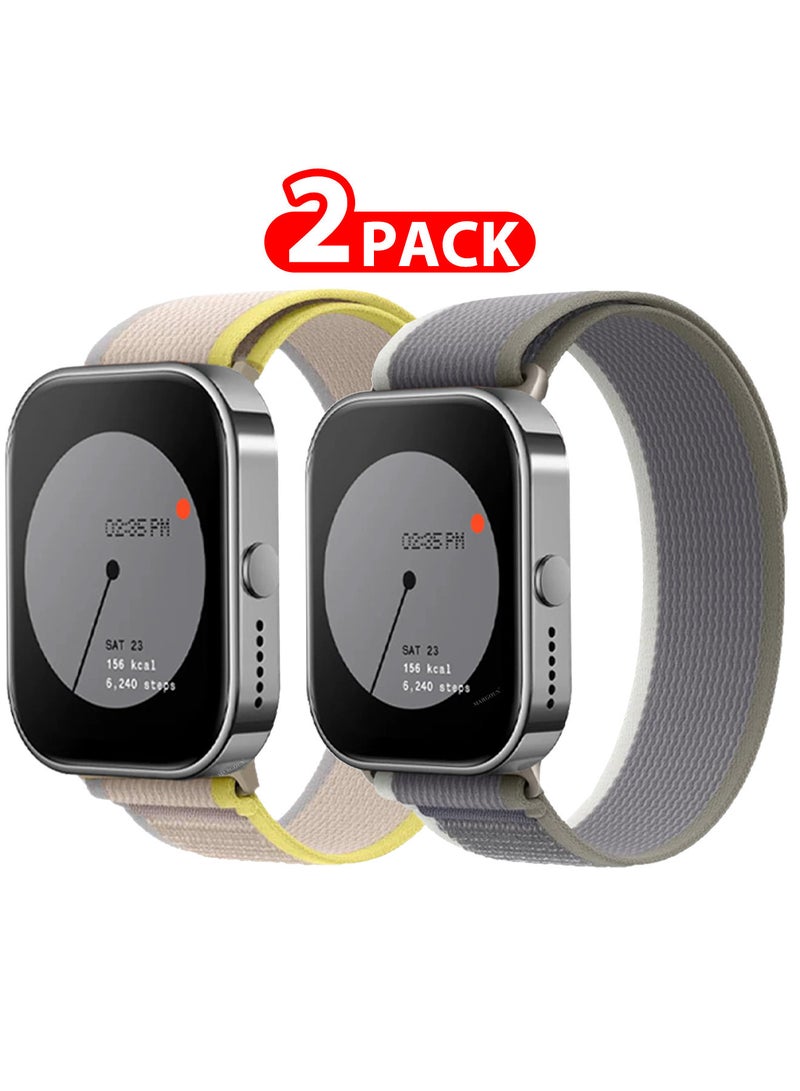 MARGOUN - ( for Nothing Watch Pro ) 2 Pack, Trail Loop Band, Braided Elastic Weave Sport Strap, Nylon Sport Loop Bands for Men Women multicolour2 - Image 1