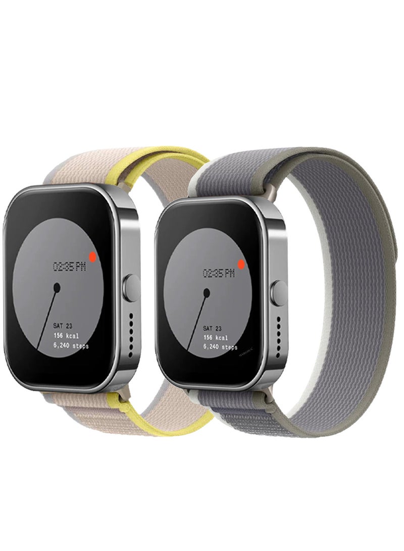 MARGOUN - ( for Nothing Watch Pro ) 2 Pack, Trail Loop Band, Braided Elastic Weave Sport Strap, Nylon Sport Loop Bands for Men Women multicolour2 - Image 1