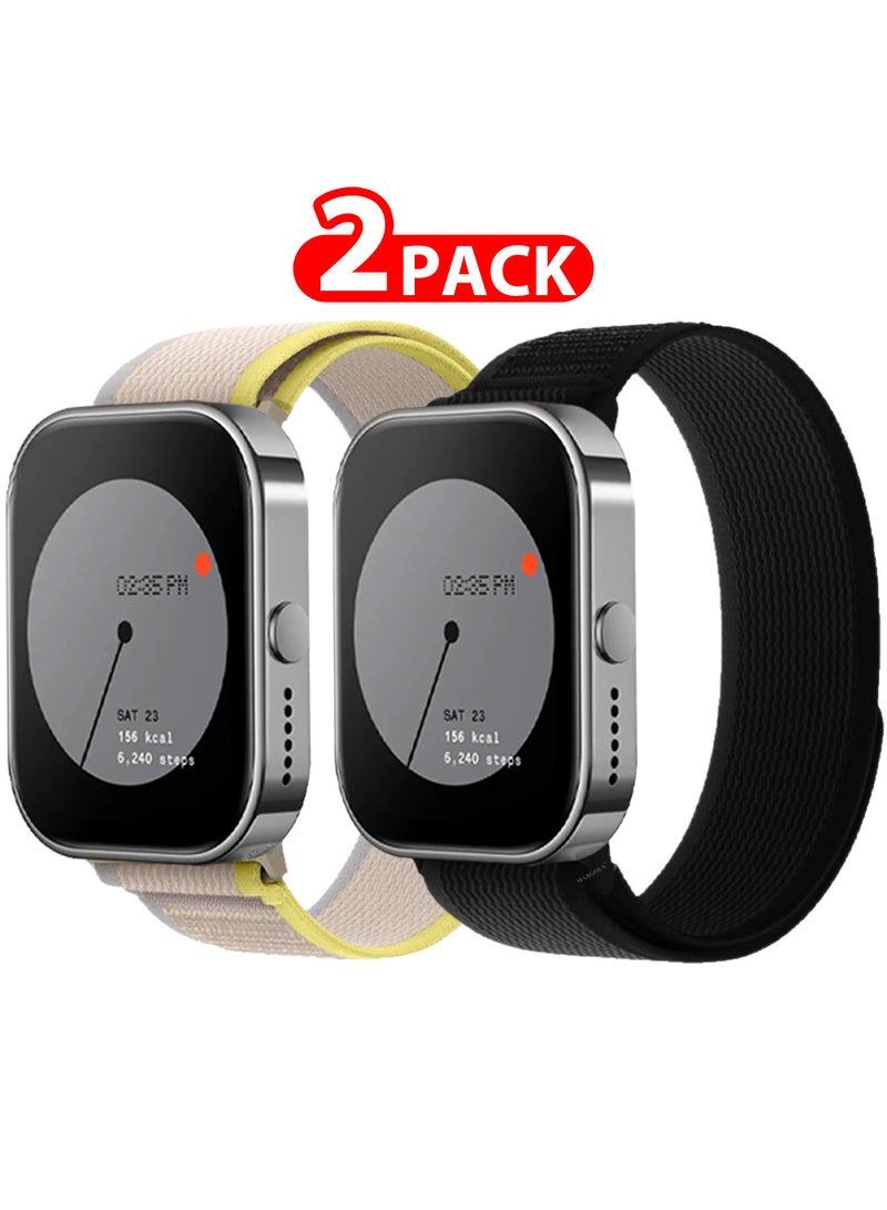 MARGOUN ( for Nothing Watch Pro ) 2 Pack, Trail Loop Band, Braided Elastic Weave Sport Strap, Nylon Sport Loop Bands for Men Women Multicolour-23 - Image 1